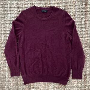 NAADAM 100% Cashmere Sweater Burgundy Crewneck Mens XL (Fits like M/L) Soft Knit